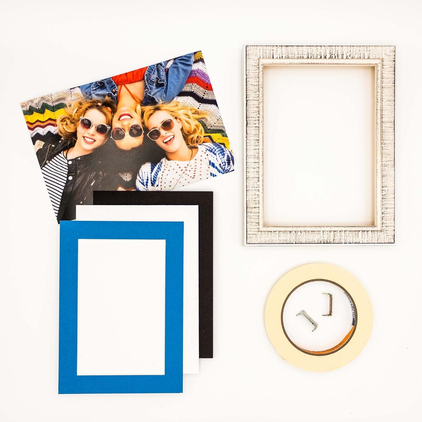 5x7 Mat for 8.5x11 Frame - Precut Mat Board Acid-Free Bay Blue 5x7 Photo Matte Made to Fit a 8.5x11 Picture Frame, Premium Matboard for Family Photos, Show Kits, Art, Picture Framing, Pack of 100 Mats