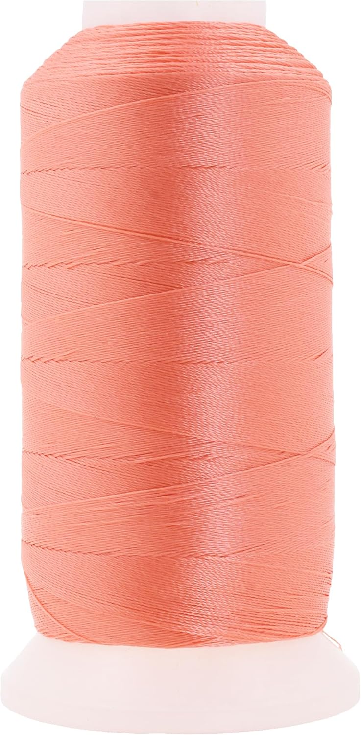 Mandala Crafts Blush Heavy Duty Thread -1500 Yds Tex 70 Thread for Sewing Drapery Jeans Leather Hair - Bonded Polyester Thread Outdoor Marine Upholstery Threads