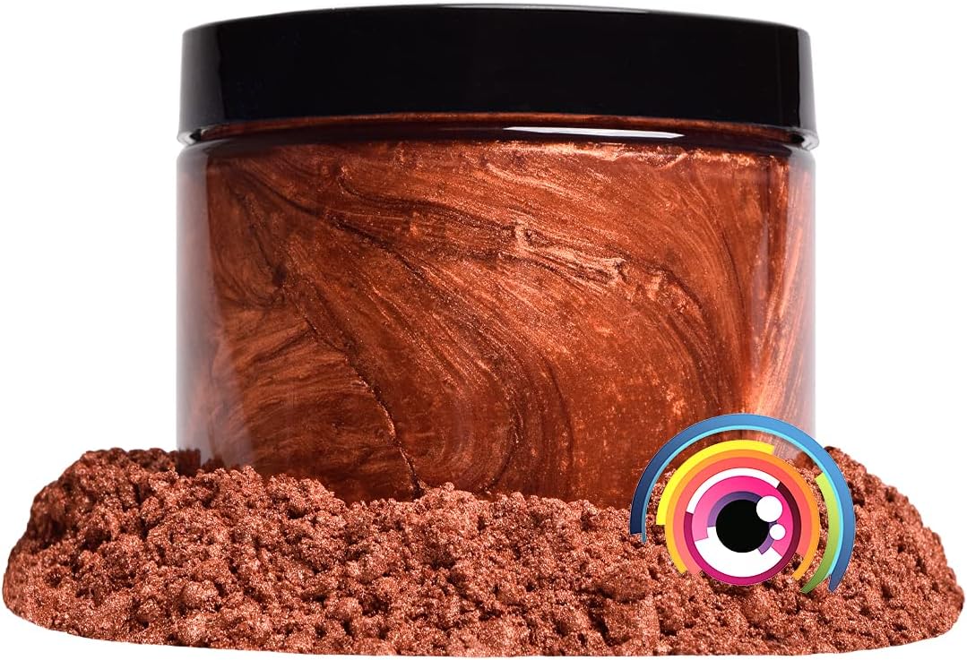 Eye Candy Pigments Premium Copper Mica Powder - Motoka Copper (50gr) - for Epoxy, Resin, Soap, Paint, Woodworking, Acrylic Pouring, Bath Bombs, Fishing Lures - DIY Arts and Crafts Additive