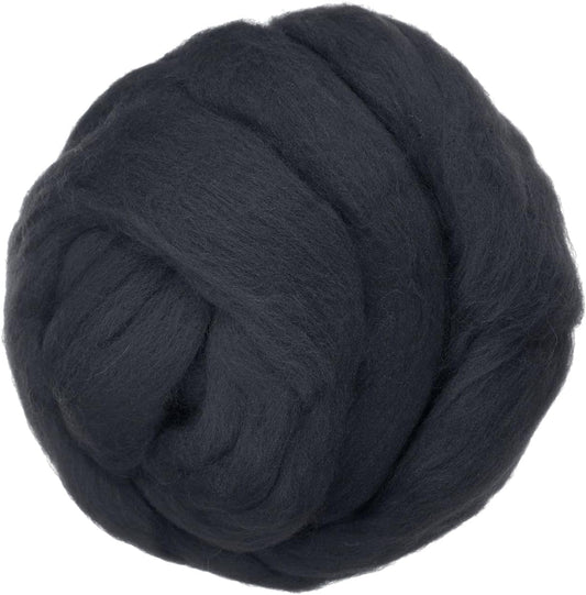 PATIKIL Wool Roving Yarn, 150G/5.3OZ Soft Felting Wool Pure Chunky Roving Yarn Bulk for Needle Felting Knitting Blanket Spinning Weaving DIY Craft, Gray