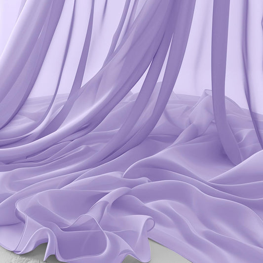 Horbaunal Lavender Chiffon Fabric by The Yard, 10 Yard Continuous Sheer Fabric 59" Wide Soft Draping Fabric for Wedding Arch Draping Party Backdrop DIY Sewing