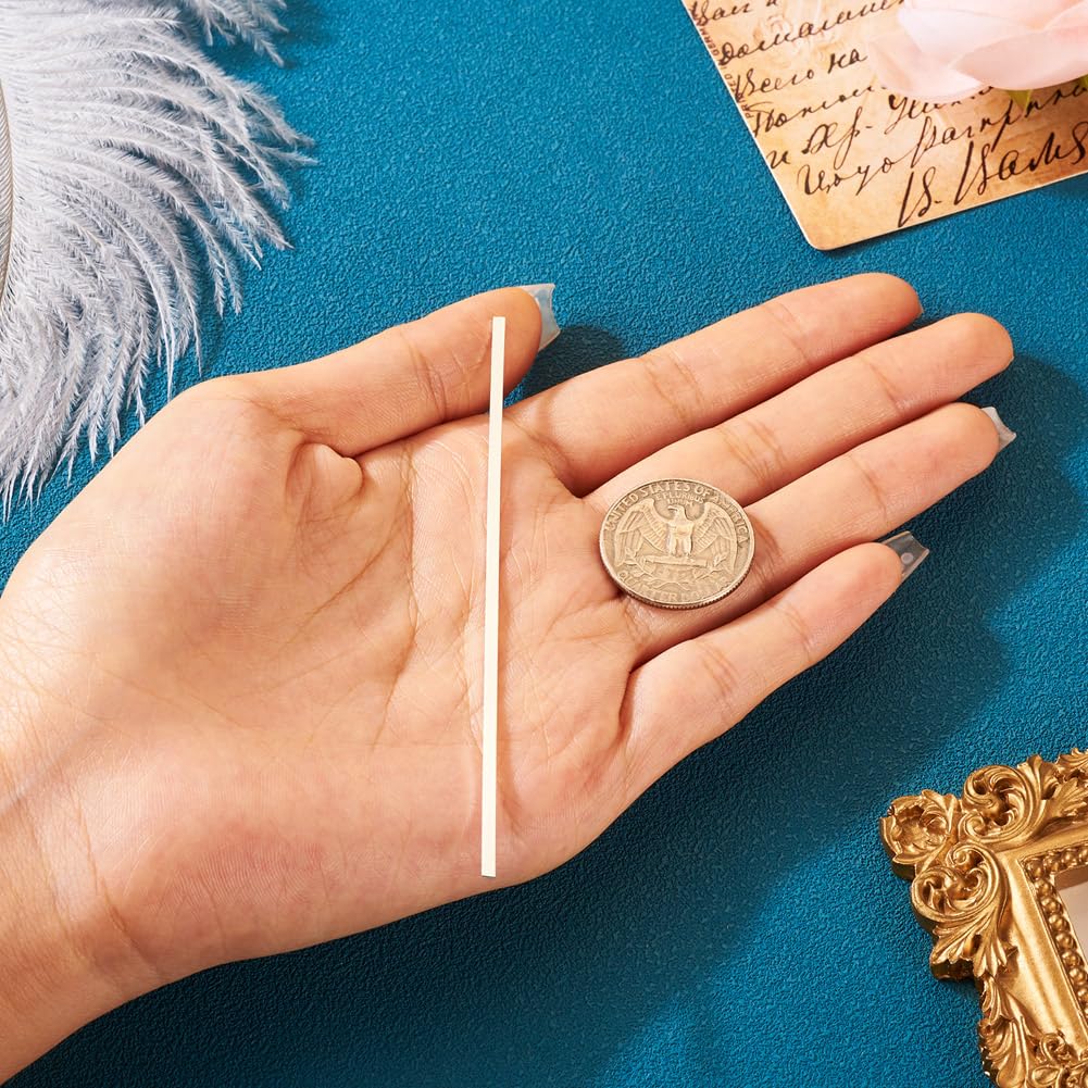 Fashewelry 0.3 ft 925 Sterling Silver Flat Bezel Strip Wire 2mm Soft Metal Stamping Wire with 1pc Cleaning Cloth for Stone Cabochon Rings Bangles Jewelry Making Findings