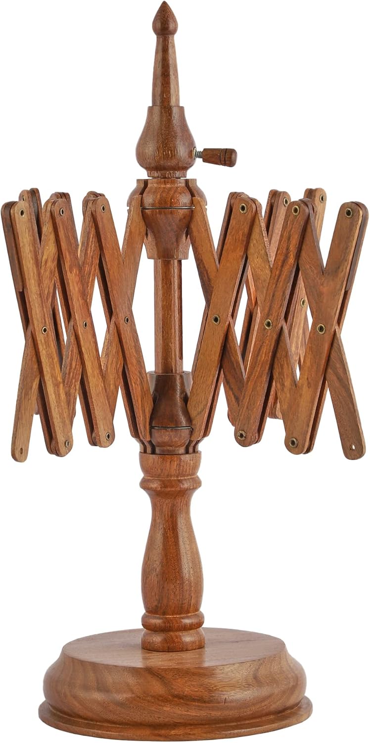 Bhartiya Handicrafts Rosewood Yarn Winder & Swift Combo | Large Capacity 10 Oz Yarn Ball Winder | Perfect for Crocheting, Knitting & DIY Craft Projects