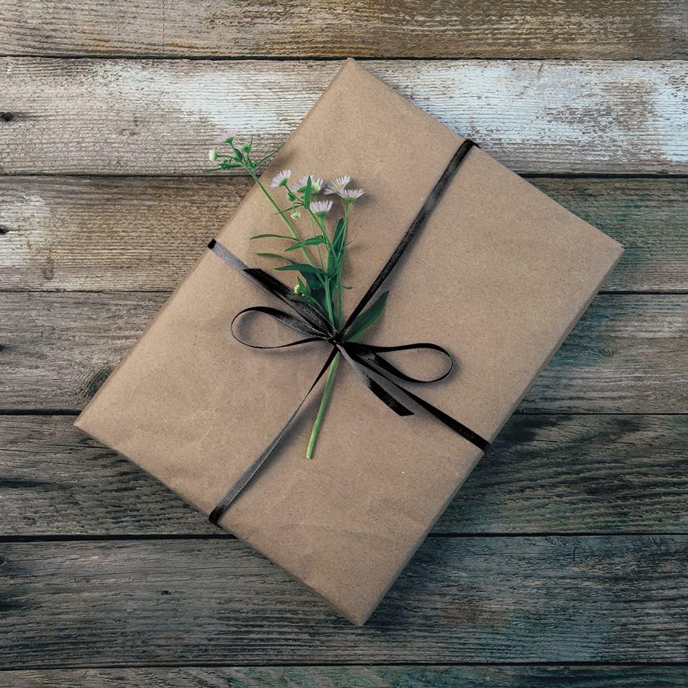 LIUYAXI Black Double Faced Satin Ribbon, 1/8" X Continuous 100 Yards, Thin Ribbons Perfect for Gift Wrapping Wedding Invitation Card Hair Bows Tag Floral Arrangement DIY Craft