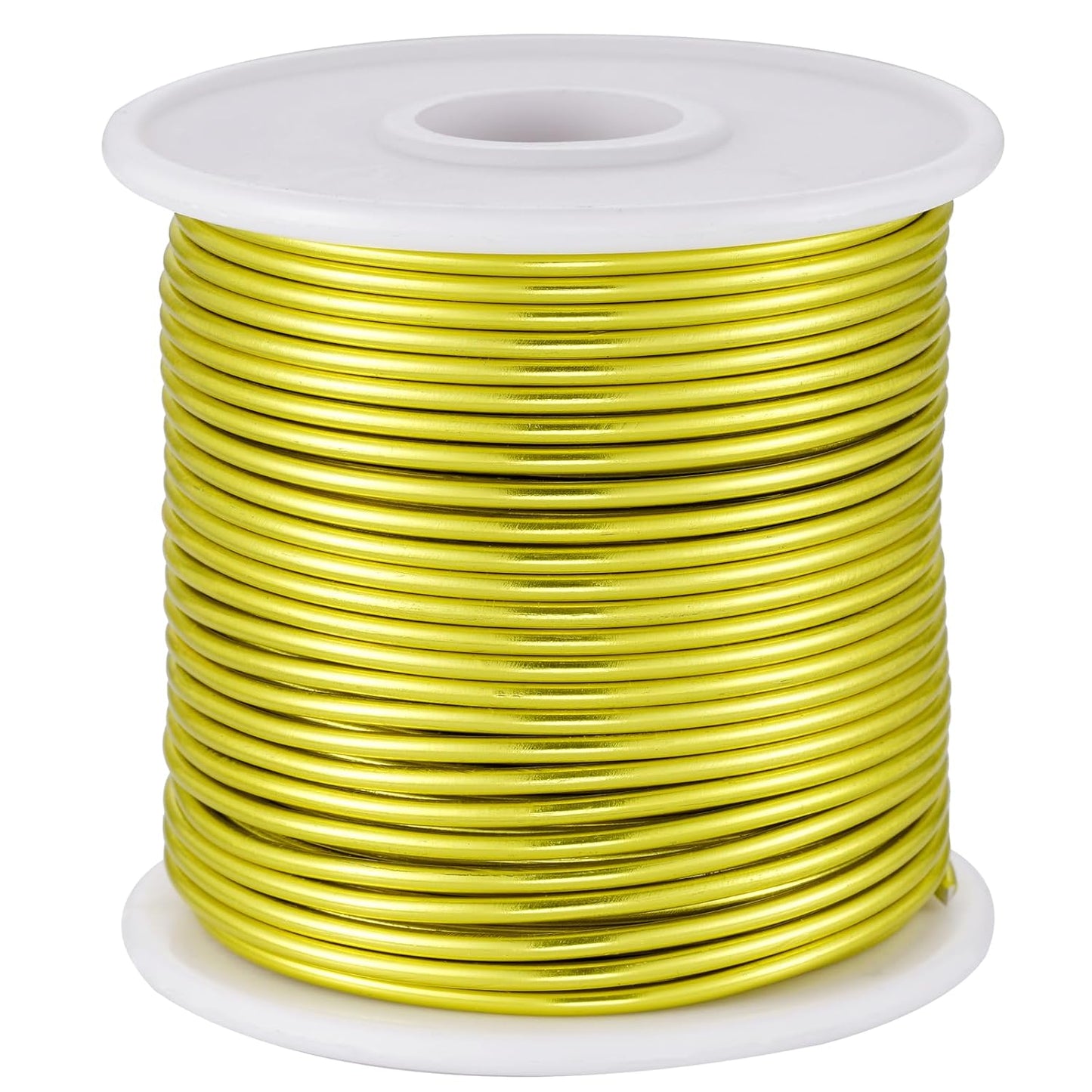 12 Gauge Yellow Green Aluminum Craft Wire (105FT) - Anodized for Jewelry Making, Beading Floral, Plant Gardening, Sculpting & Modeling Craft Wire (Yellow Green #7, 2mm)