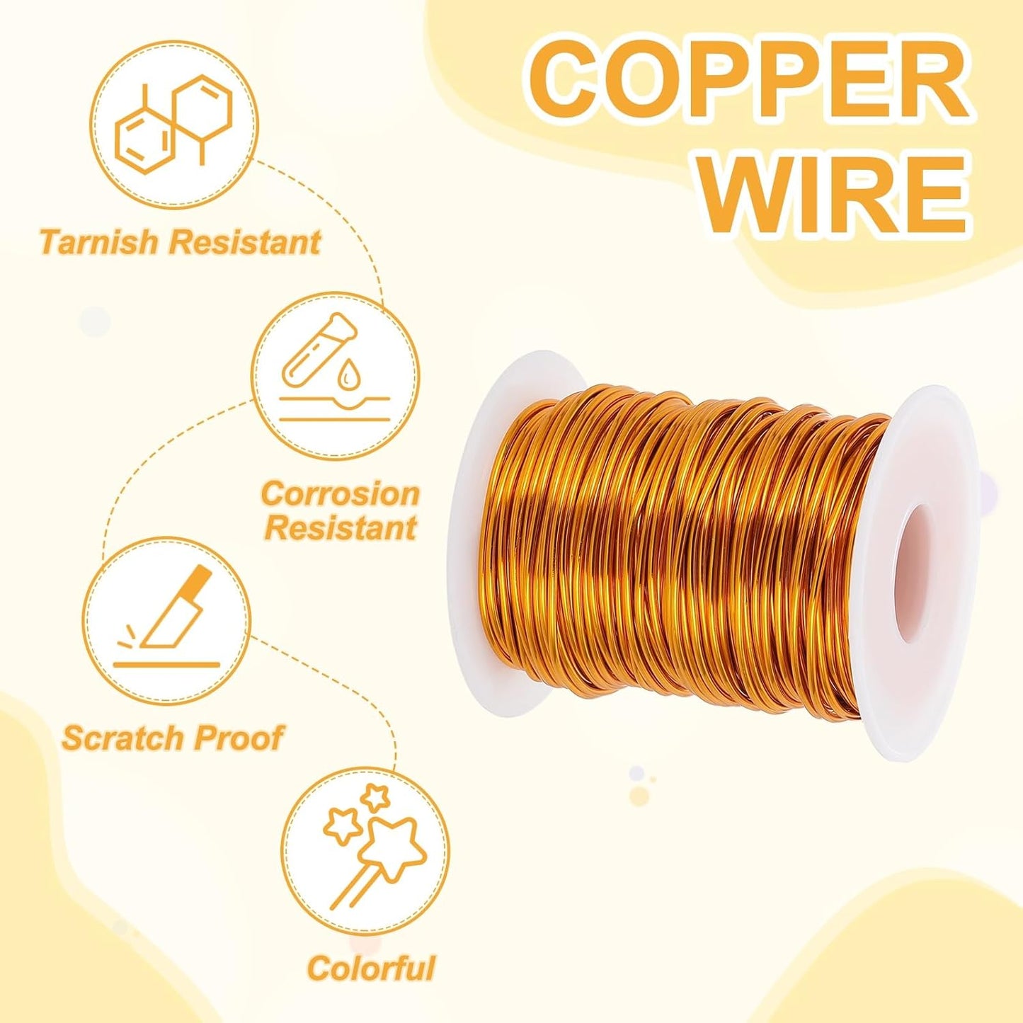 uxcell 16 Gauge / 1.5mm Anodized Aluminum Wire for Jewelry Craft Making, 102 Feet Bendable Flexible Wire for DIY Home Decor Gardening Sculpture, Gold