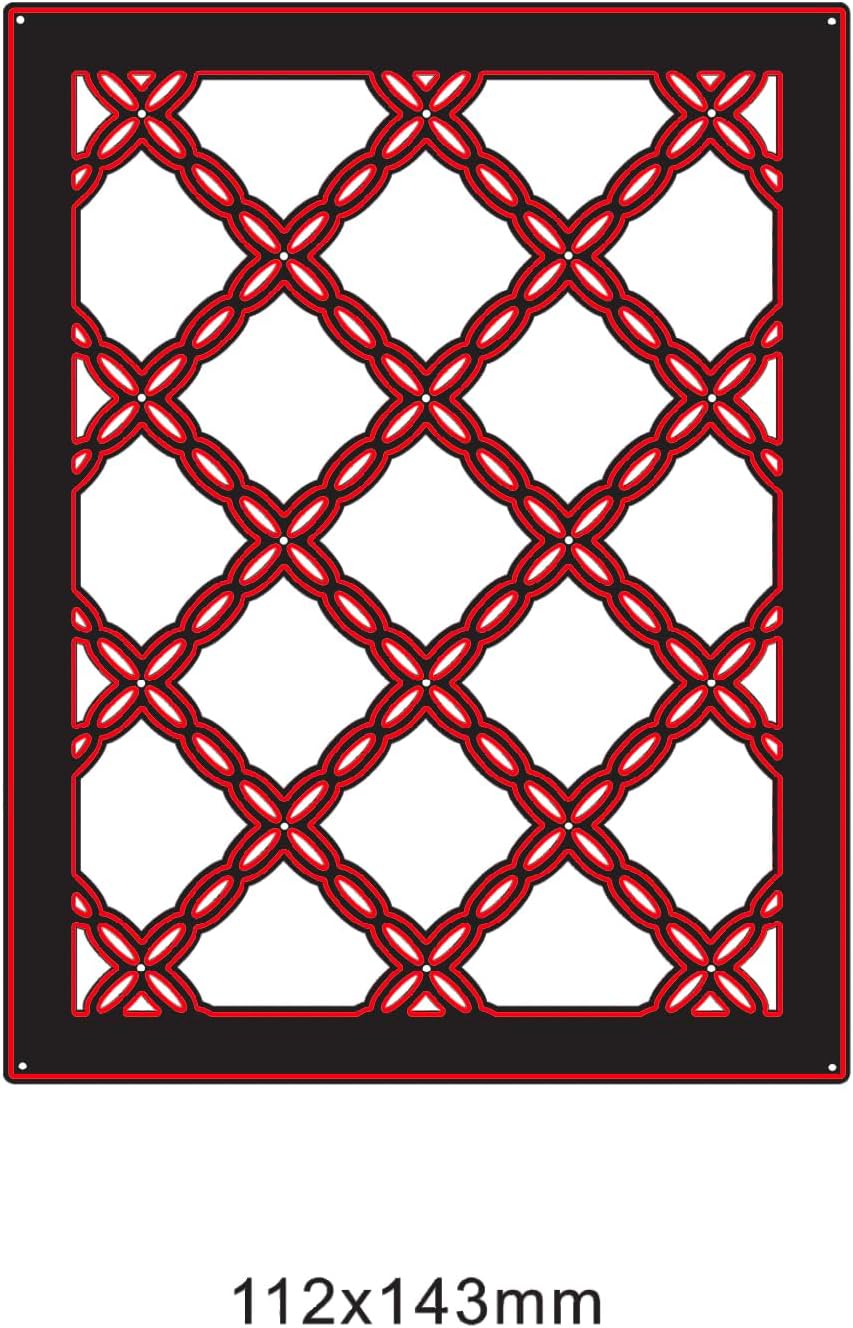 Lapoo Geometric Cutting Die for Scrapbooking - Durable, Cut Stencils for DIY Scrapbook Photo Album Decorative Paper Card, Card Making Supplies (Grid 5.6 x 4.4 in)