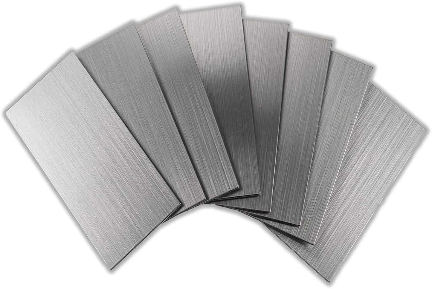 100 Pieces Peel and Stick Backsplash for Kitchen, 3" x 6" PVC Subway Tile Upgraded Brushed Stainless Backsplash Stick on Tile Elevate Kitchen, Bathroom, Fireplace,RV