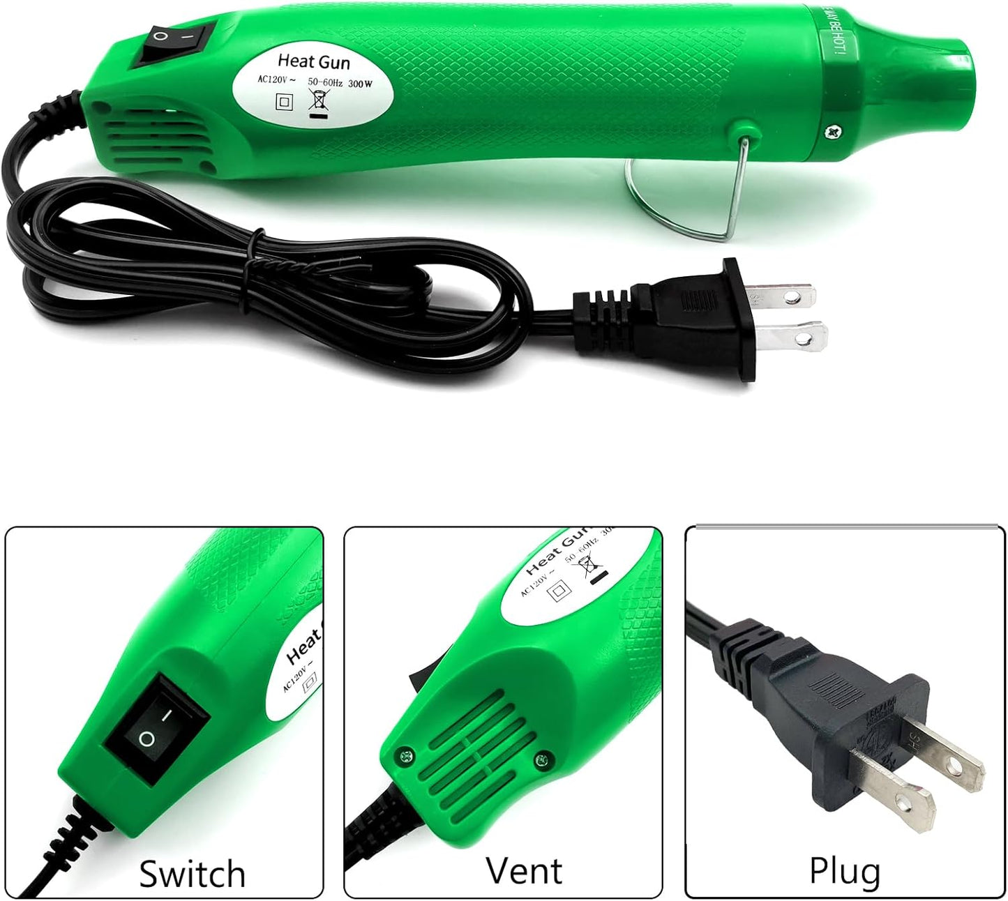 Heat Gun, Mini Hot Air Gun for DIY Crafts Portable Heat Air Gun Tool for Embossing Shrink Wrapping Drying Paint