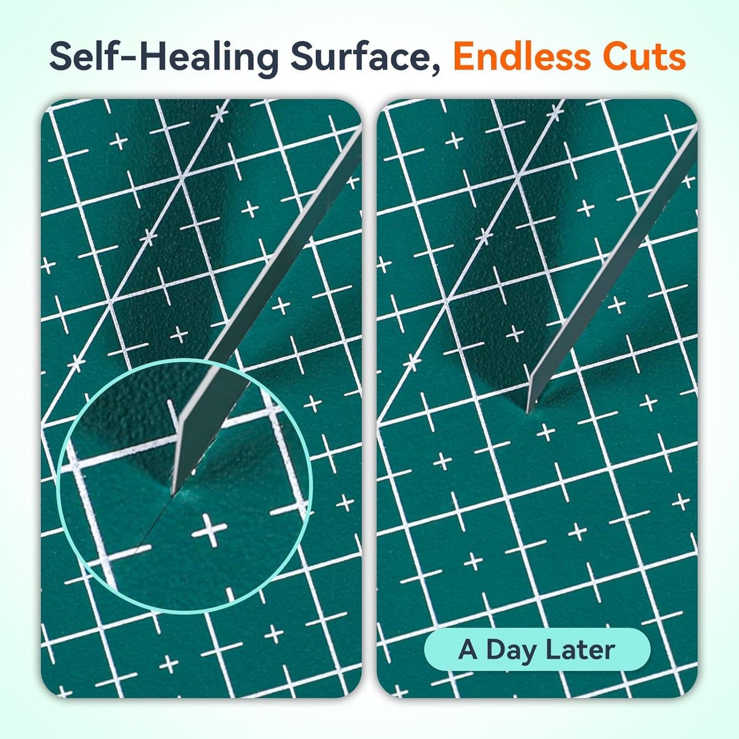 HTVRONT 5 Packs Self Healing Cutting Mat- 12" x 18” Double-Sided Cutting Mats for Crafts, A3 High-Density Sewing Mat with Grid for Fabric Quilting Modeling Hobby Scrapbooking Project