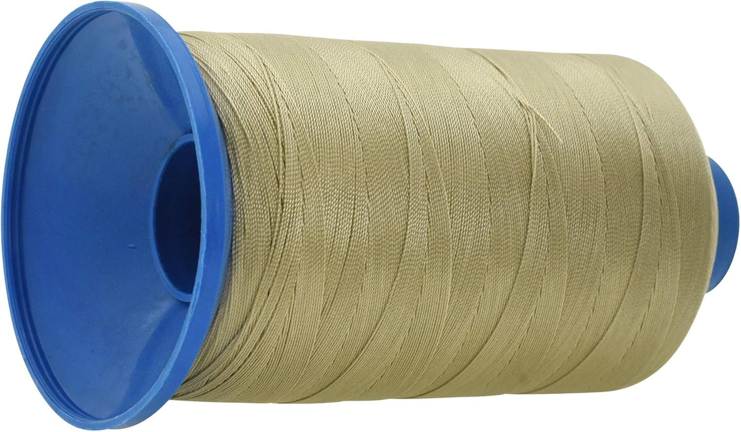 Mandala Crafts Bonded Nylon Thread Beige Heavy Duty Sewing Threads - 800 YDs Size 277 840D T270 Tex 270 Thread for Leather Jeans Weaving Outdoor Marine Upholstery Threads