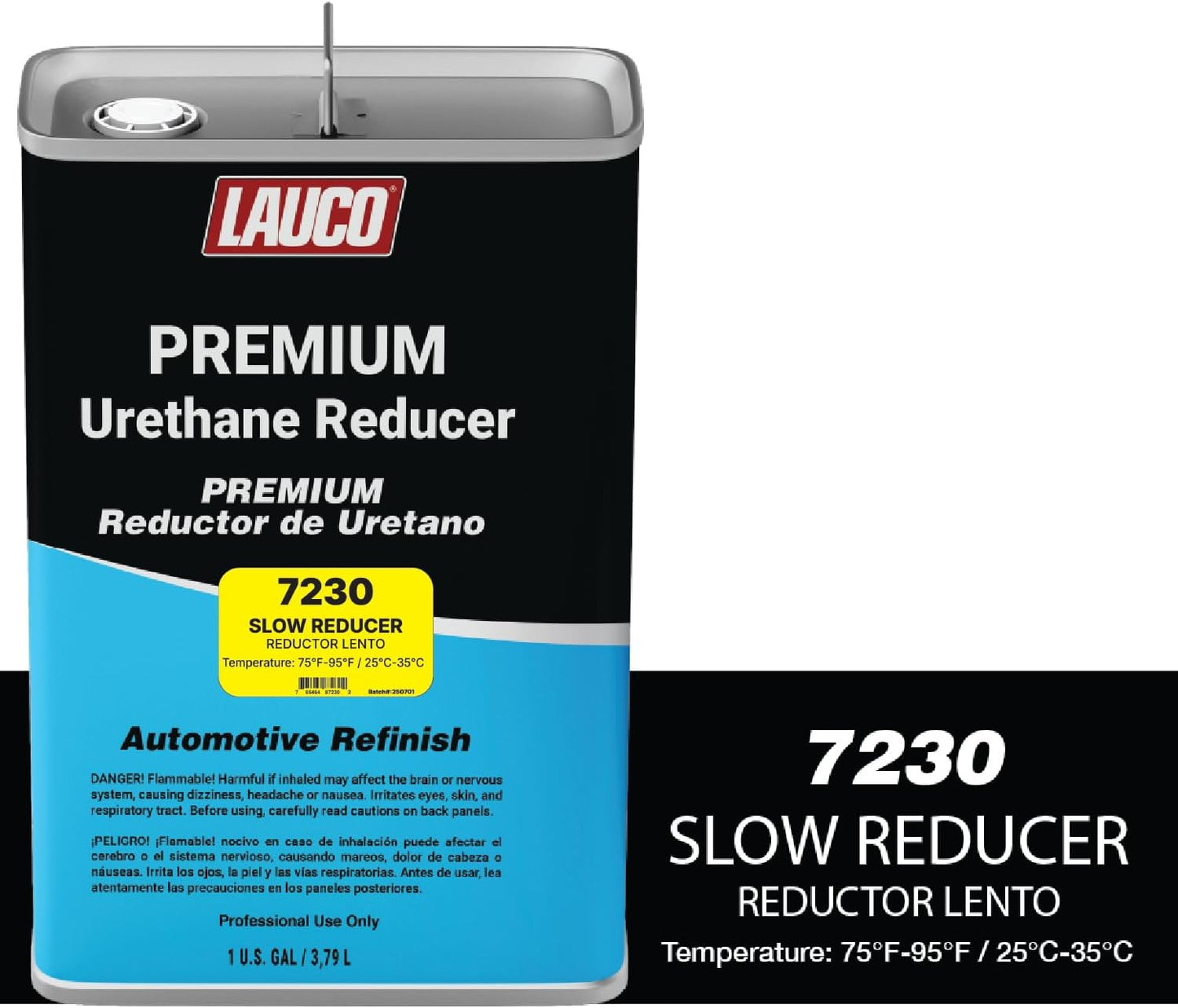 Slow Urethane Grade Reducer (7230), 1 Gallon, 75°F - 95°F﻿﻿ ﻿- For Automotive Paint and Industrial Paint Use - High Performance Automotive Grade﻿