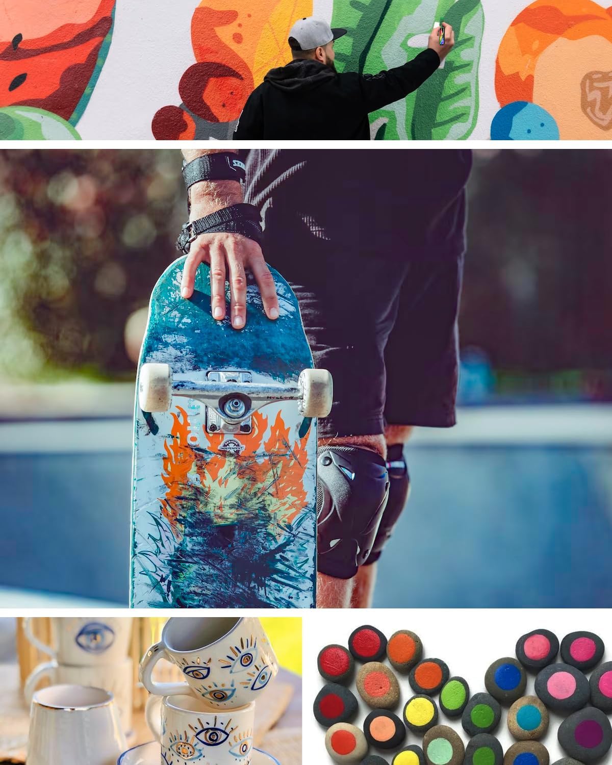 FansArriche Acrylic Paint Markers, 15mm Jumbo Felt Tip, 10 Colored Waterproof and Permanent Paint Pens for Tagging, Signs, Calligraphy, and Outdoor Paintings