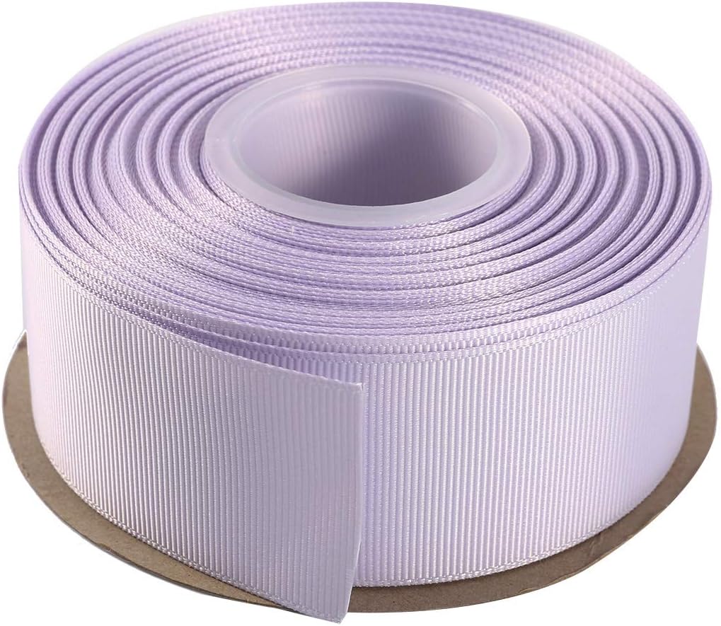ITIsparkle 11/2" Inch Grosgrain Ribbon 25 Yards-Roll Set for Gift Wrapping Cake Decoration Party Favor Hair Braids Hair Bow Baby Shower Decoration Floral Arrangement Craft Supplies, Lilac Mist Ribbon