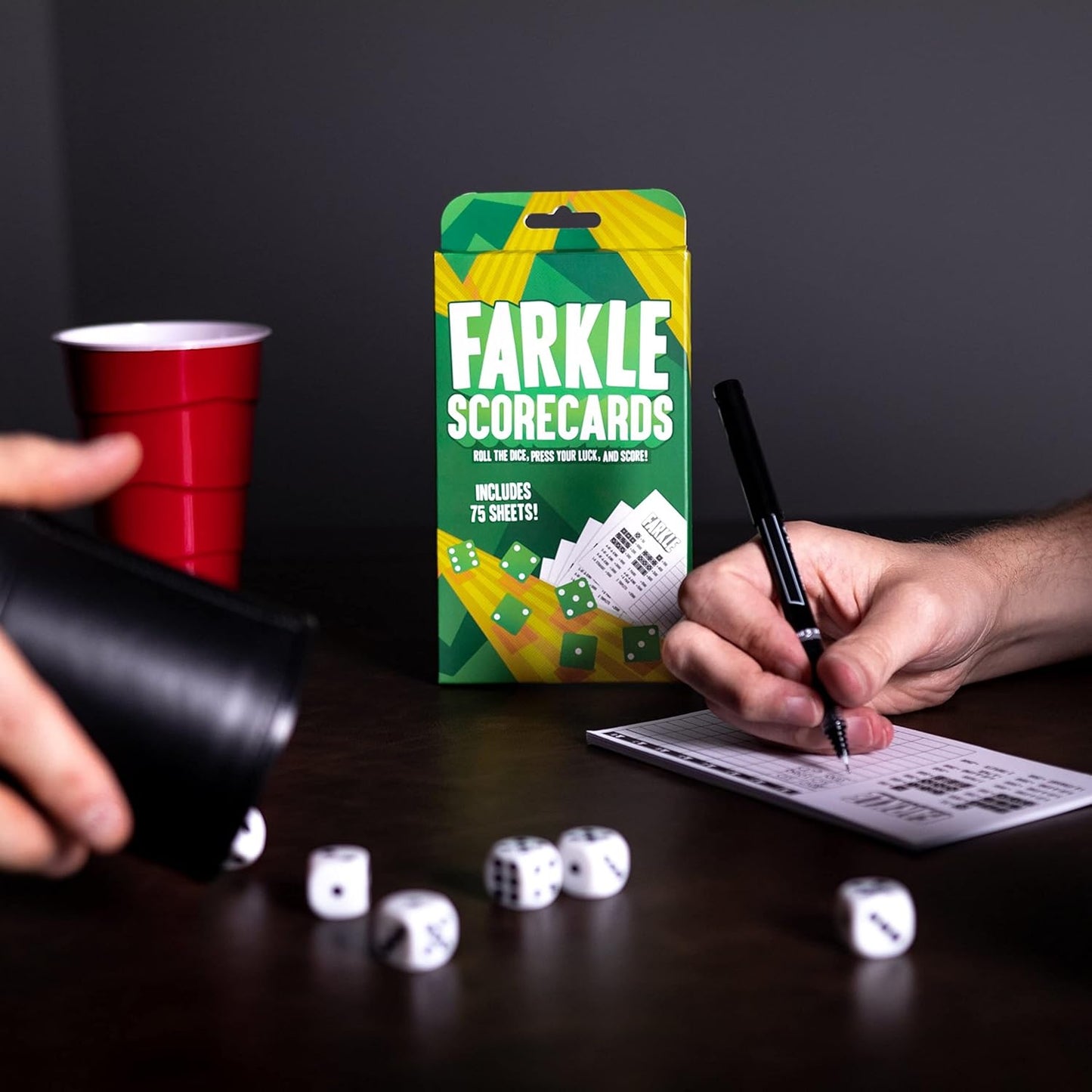 Brybelly Farkle Scorecards – Set of 75 Replacement Score Sheets for Farkle Dice Games for Up to 8 Players