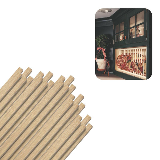 Hardwood Square Dowels (1/4" x 36", Pack of 25) | Variety of Diameters & Wood Species | Unfinished Wooden Dowel Rods for Crafts & DIY Home Projects | Curtain Rod, Macrame Supplies, Moulding, Flagpole