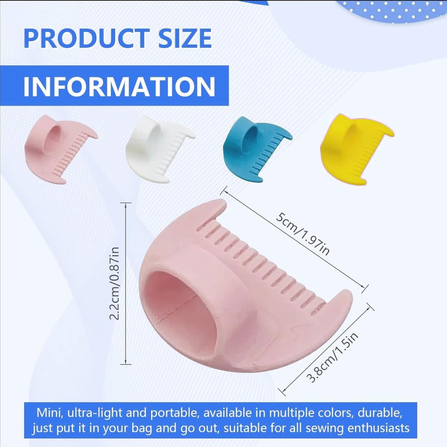 2mm-6mm Seam Guide for Hand Sewing Edge Lockranding Tool 5 PCS Set for Leather/Fabric/Craft Sew, Black