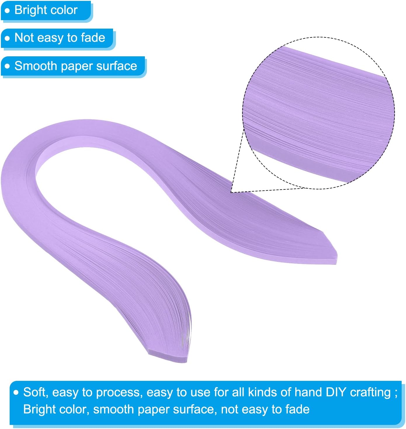 PATIKIL Quilling Strips Paper 600pcs 5mm 39cm Origami Paper Quilling Kits for Art DIY Hand Craft Christmas, Light Purple