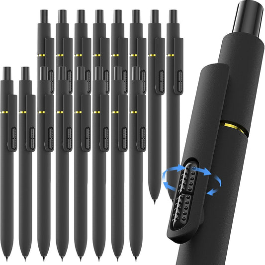 16 Pcs Gel Pens - 0.7mm Fine Point Smooth Writing Fidget Pens, Quick-Dry Long Lasting Black Ink, Office & School Supplies Men Women Student (16 Count, Black Ink)