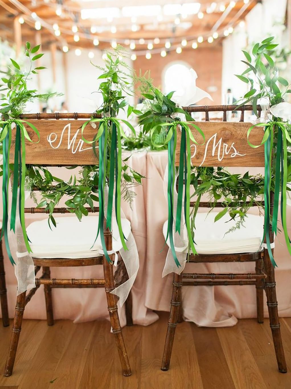 HUIHUANG Forest Green Satin Ribbon 1/2 inch X 50 Yards Continuous, Green Double-Faced Satin Ribbon for Gift Wrapping, Bows, DIY Crafts, Flower Bouquet, Holiday Home Decor