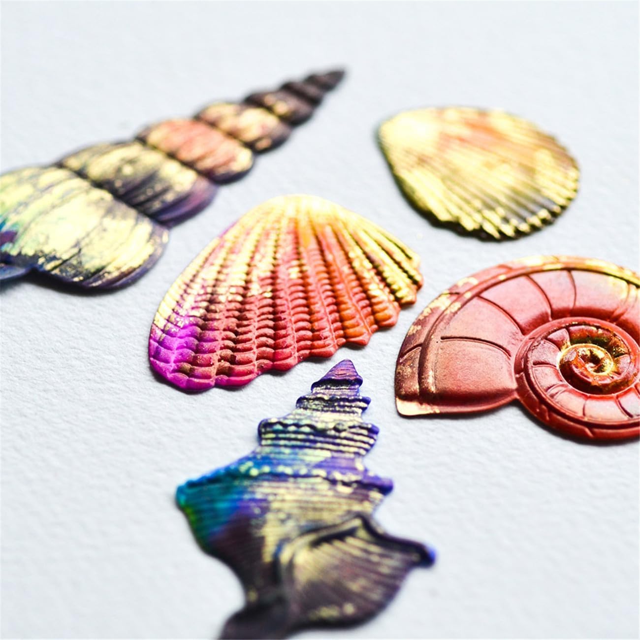 Mvchifay Cutting Dies for Card Making Metal Die-Cuts Scrapbooking Tool Hollow Frame DIY Craft Punch Template Embossing for Paper Album Decor (6-Shell Conch 11.1x9.7cm)