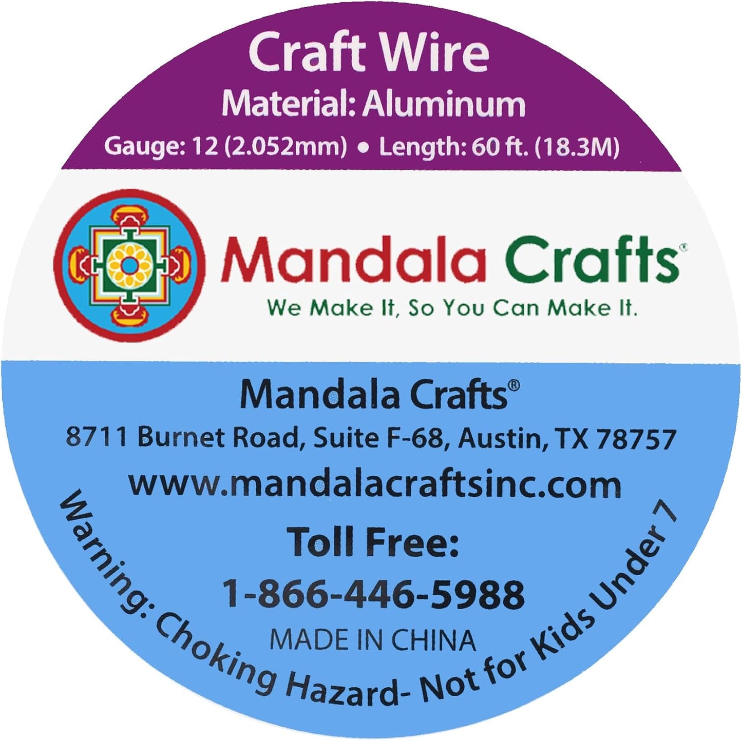 Mandala Crafts 12 Gauge Anodized Aluminum Craft Wire for Jewelry Making - 60 FT Colored Flexible Burnt Orange Wire - Bendable for Bonsai Armature Crafting Sculpting