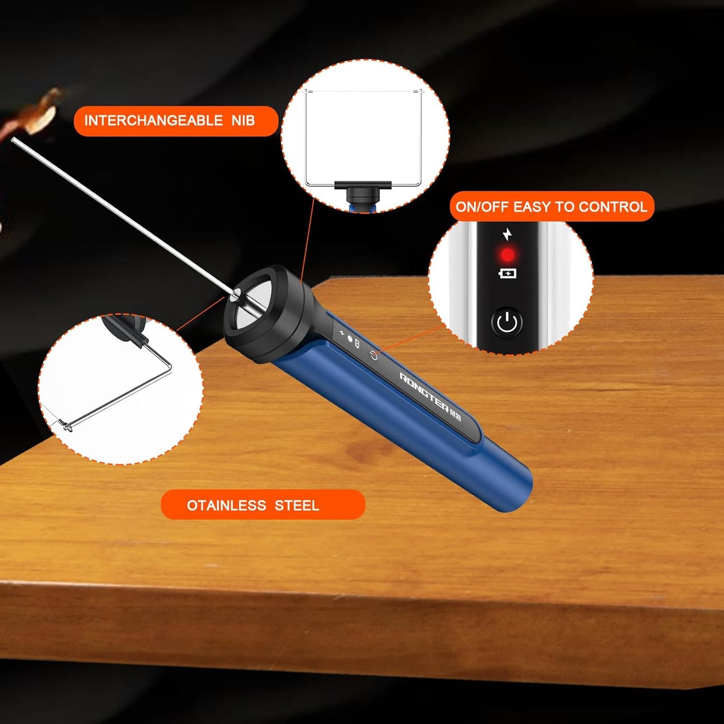 3 in 1 Hot Wire Foam Cutter Kit, Blue Foam Cutter Electric Foam Cutting Tool, Heated Foam Carving Knife Kit