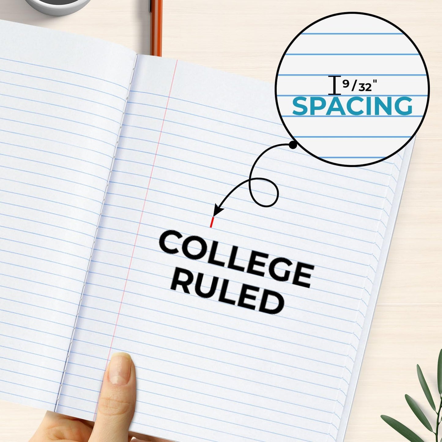 Rosmonde 50 Pack Bulk Composition Notebooks College Ruled, 200 Pages (100 Sheets), 9-3/4 x 7-1/2, Black Marble Hard Cover, Bulk School Supplies, Bulk Notebooks for School, Bulk College Ruled Notebook