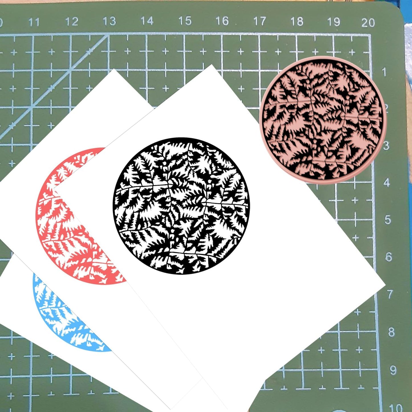 60 Pcs 2" Round Rubber Carving Blocks, Linoleum Blocks, Stamp Carving Blocks for Printmaking, Crafts and More,(Pink) by KUKLIPJIM