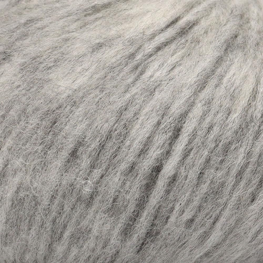 Pullu - Baby Alpaca Merino Wool Yarn Set of 3 Skeins (150 Grams) Worsted Weight - Sourced Directly from Peru - Heavenly Soft and Perfect for Knitting and Crocheting (Heather Silver Gray)