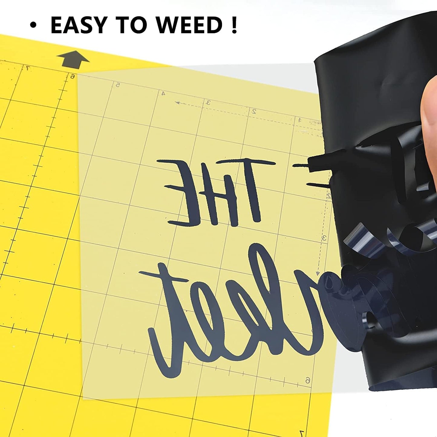 HTV Iron on Vinyl 12Inch by 25ft Roll Heat Transfer Vinyl for T-Shirt HTV Vinyl Rolls for All Cutter Machine - Easy to Cut & Weed for Heat Transfer Design (25ft, Black)