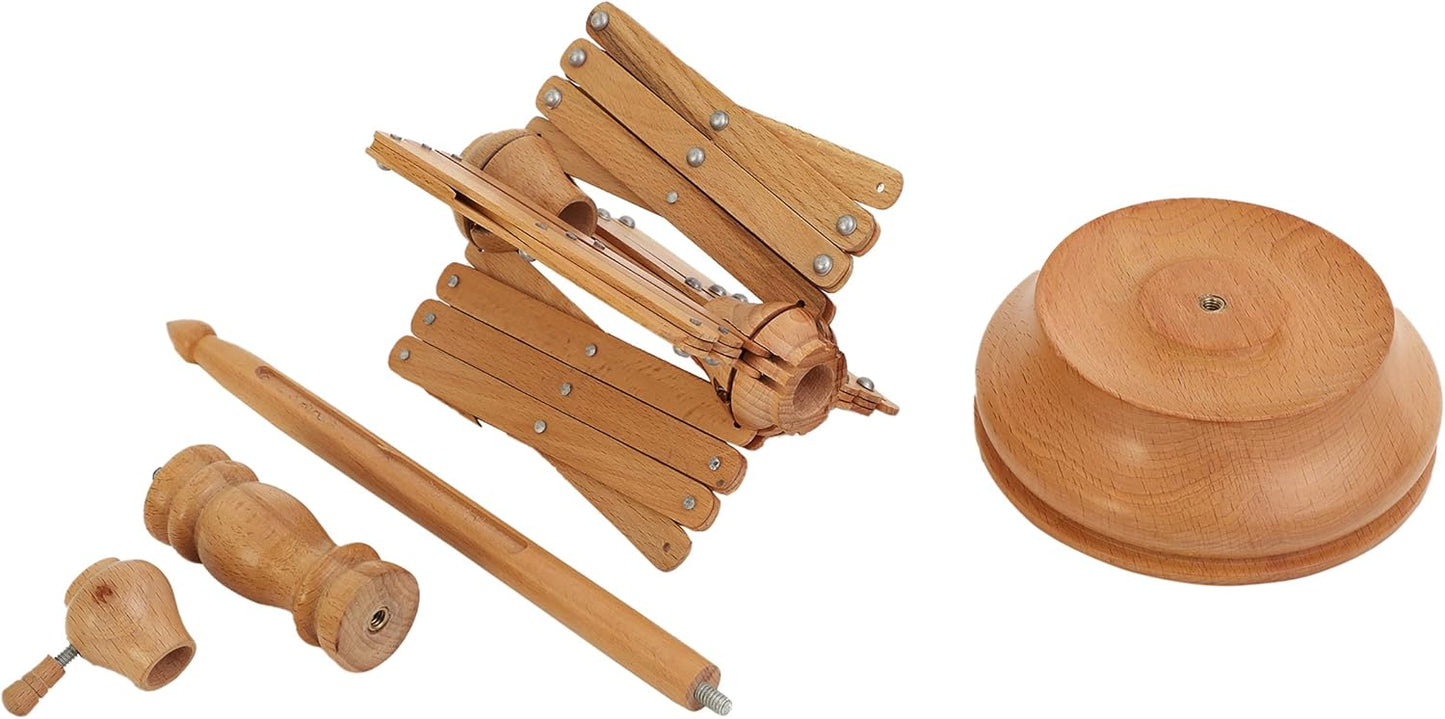 Handcrafted Wooden Table Top Yarn Swift – Beechwood Umbrella Swift for Knitting & Crocheting – Premium Yarn Winder Tool for Crafters & Fiber Artists – Smooth & Durable Design