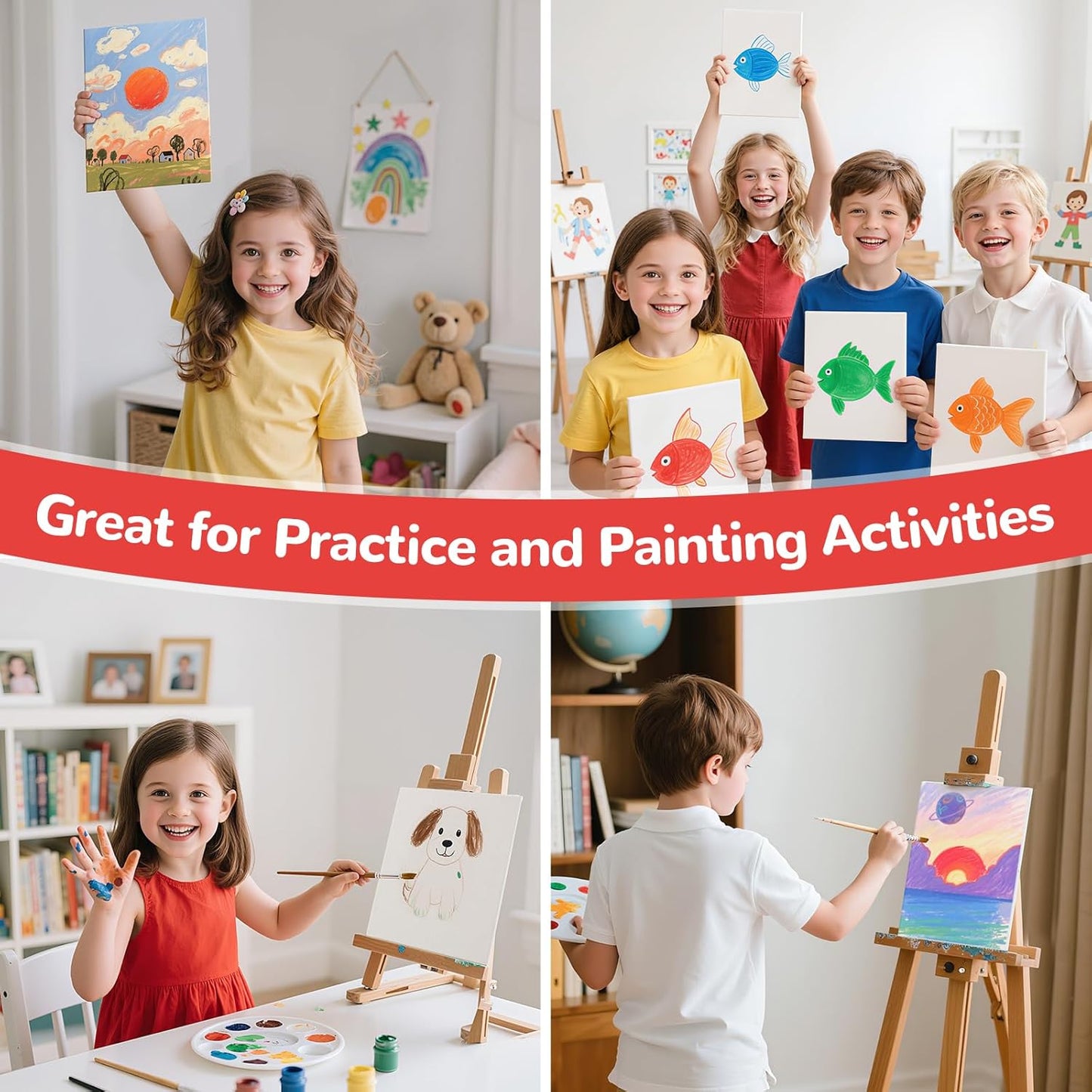 Canvas Boards for Painting 24 Pack, 5x7 Inch Small Canvas for Kids, Mini Canvas Panels for Painting 100% Cotton White Blank Canvases for Acrylics Oil Watercolor Paint