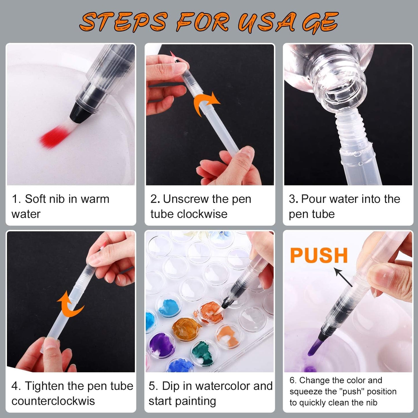 AROIC 36 Colors Watercolor Paint Set, Watercolor Pan Set with 10 Nylon Brushes and 6 Refillable Water Brushes. Perfect for Adults, Children and Beginner Artists.