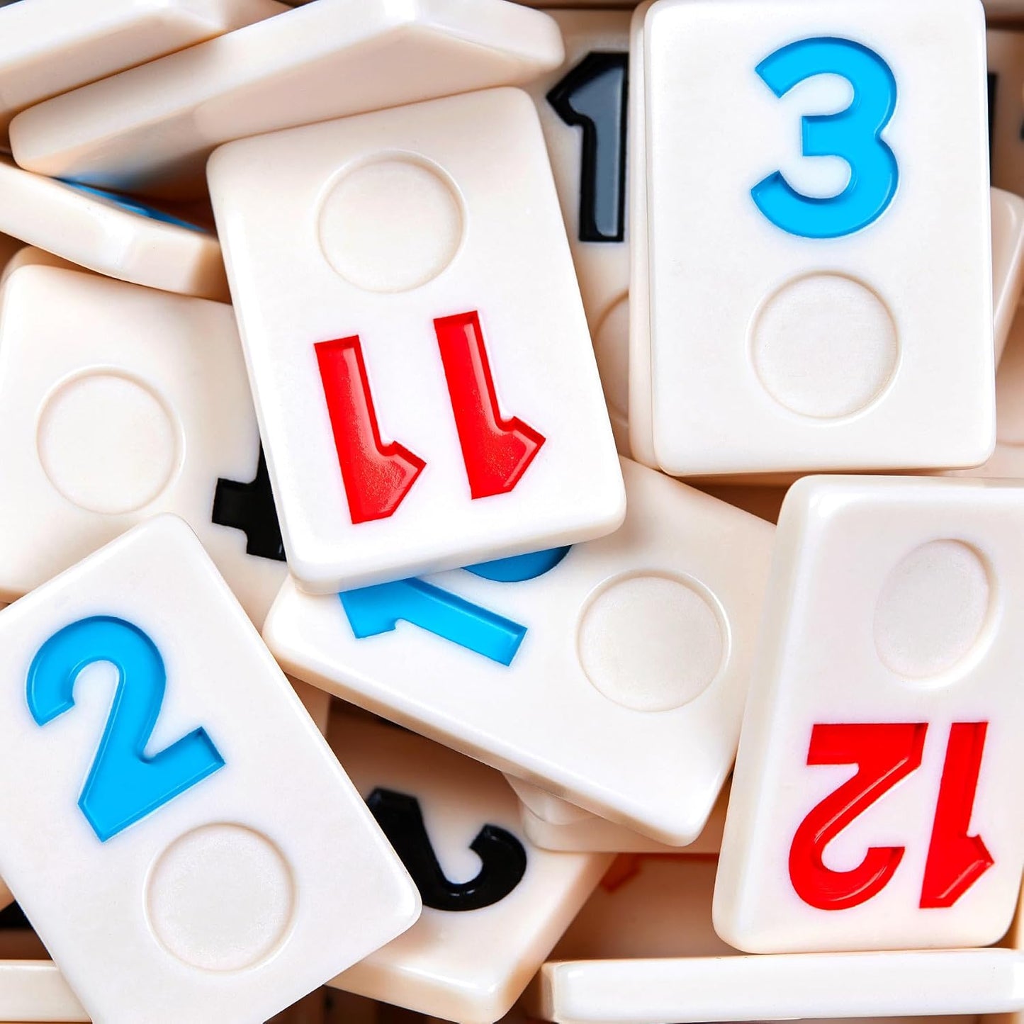 Rummy Cube Game Set with 4 Wooden Racks,106 Rummy Tiles and Portable Case,Classic Travel Board Games for Family Adults and Kids