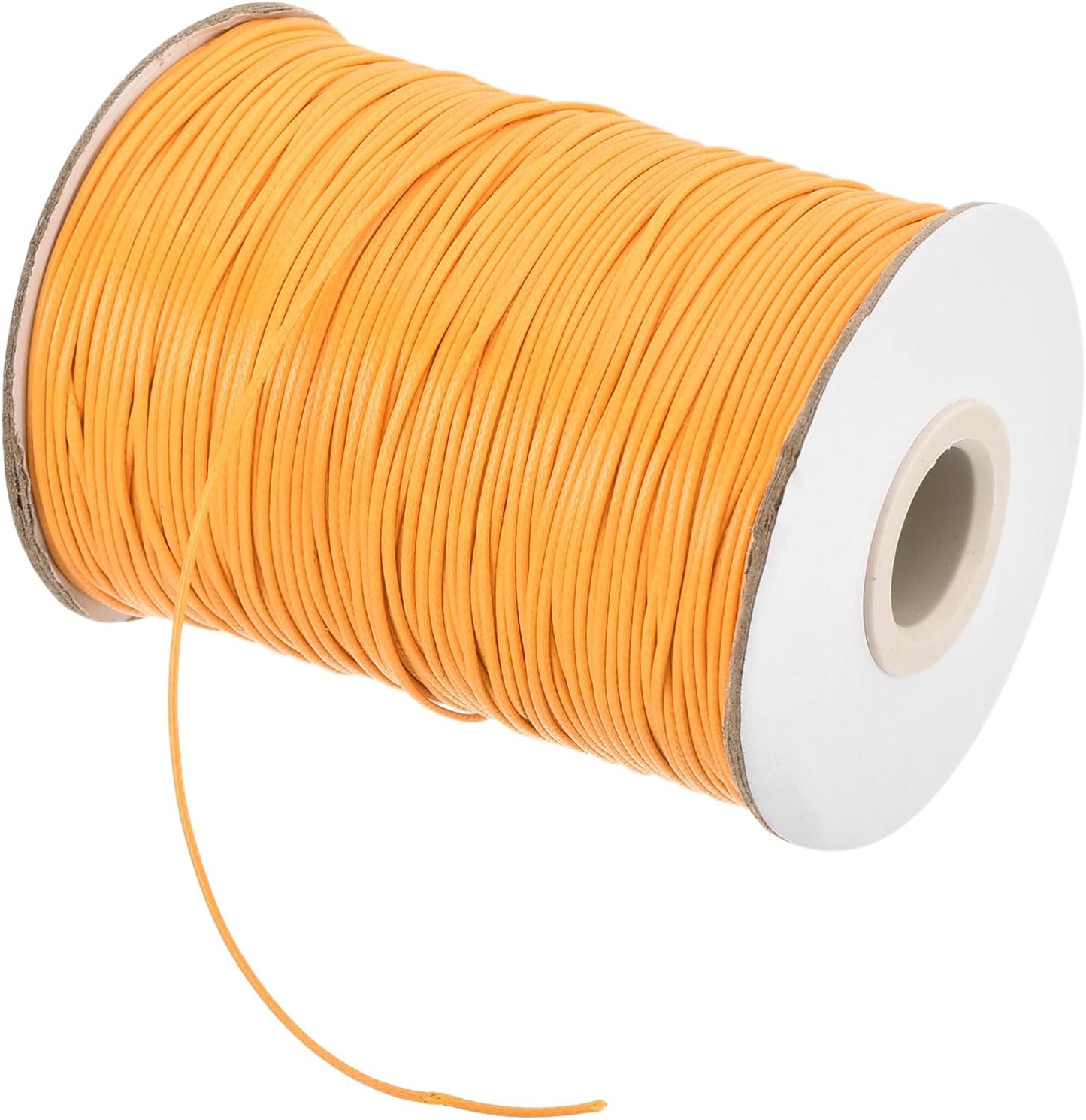 MECCANIXITY Waxed Cord 1.2mm Waxed Polyester Cord 175 Yard Wax String for Bracelet Making,Necklaces, Beading,Jewelry Making and DIY Crafts(Gold)
