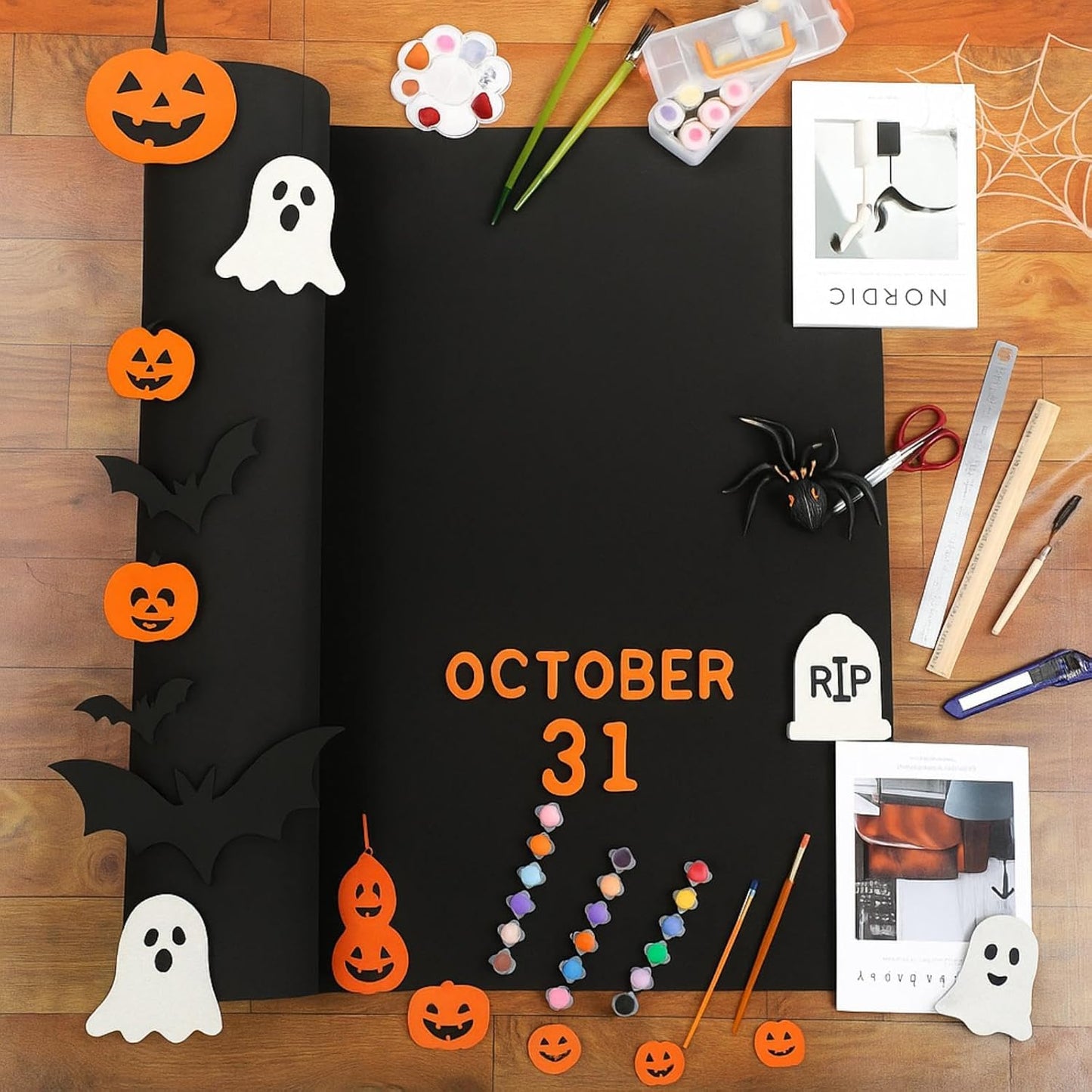 Frienda 35 x 118 Inch Large Eva Foam Sheet Black Eva Foam Cosplay Foam Padding Thick Roll Non Slip for Costumes Armor DIY Craft Projects (6 mm Thick)