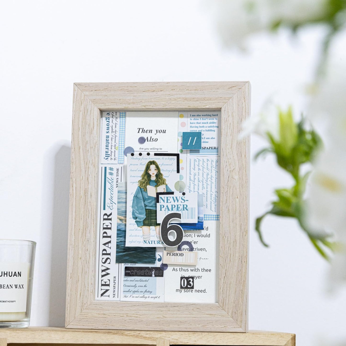 6Pcs Girl Sticker Book Set, Pre-Cut Scrapbook Kits for Journal Supplies DIY Crafting Planner, with Organizer