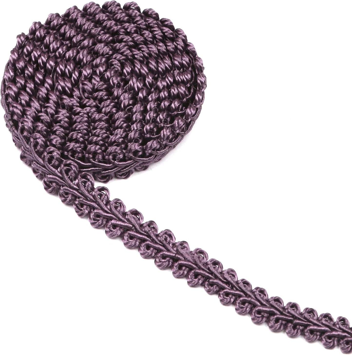 BEL AVENIR Braid Trim 1/2 inch 13.6 Yards French Gimp Basic Sewing Polyester DIY Crafts Costume Home Decorative (Dark Purple)