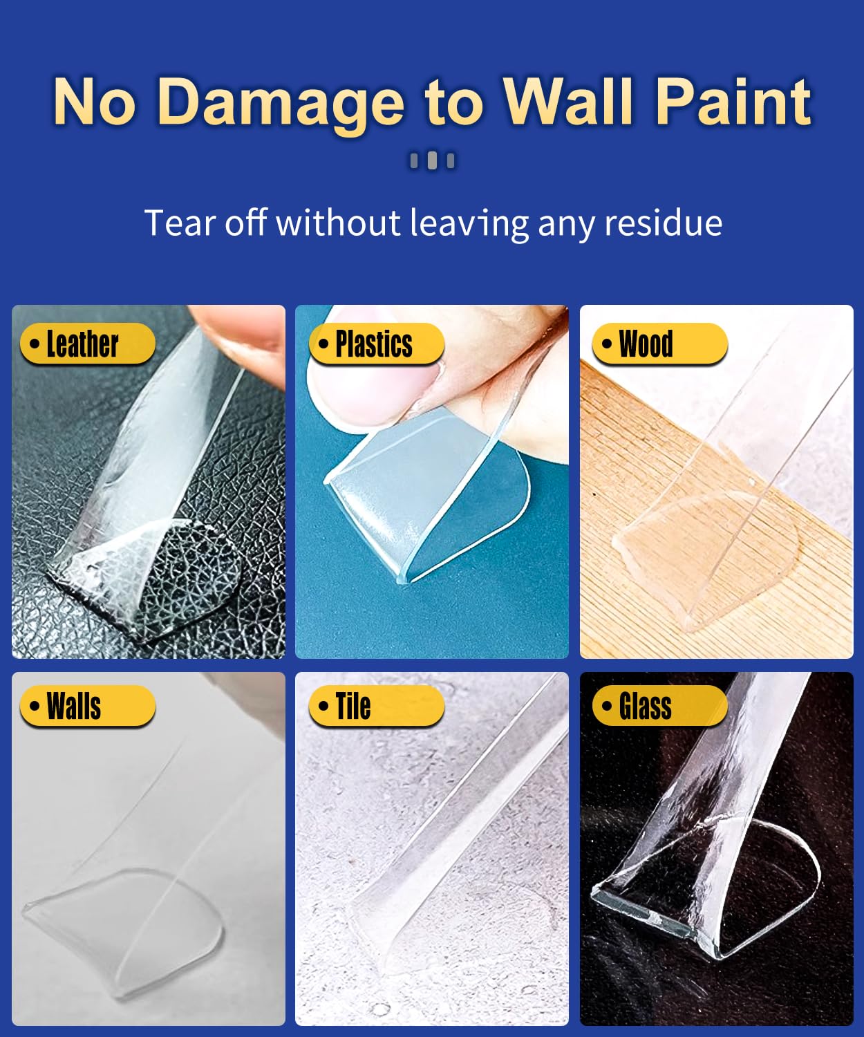 Medium Mounting Putty No Residue, Double Sided Tape Glue Adhesive Dots Clear Museum Sticky Tack, Picture Hanging Strips Fixed Posters Decor Art Craft Party, 0.31 x 0.51 in (480 Pcs)