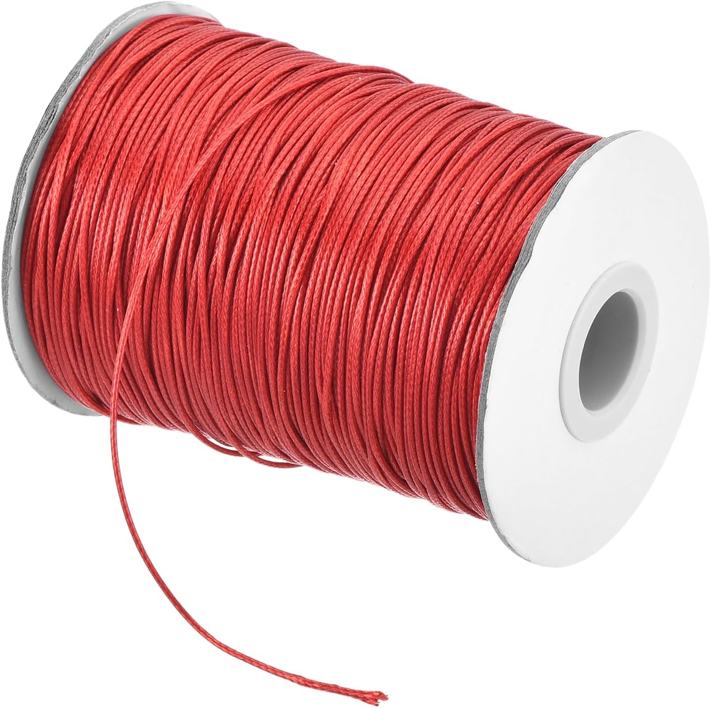 MECCANIXITY Waxed Cord 1.2mm Waxed Polyester Cord 175 Yard Wax String for Bracelet Making,Necklaces, Beading,Jewelry Making and DIY Crafts(Red)