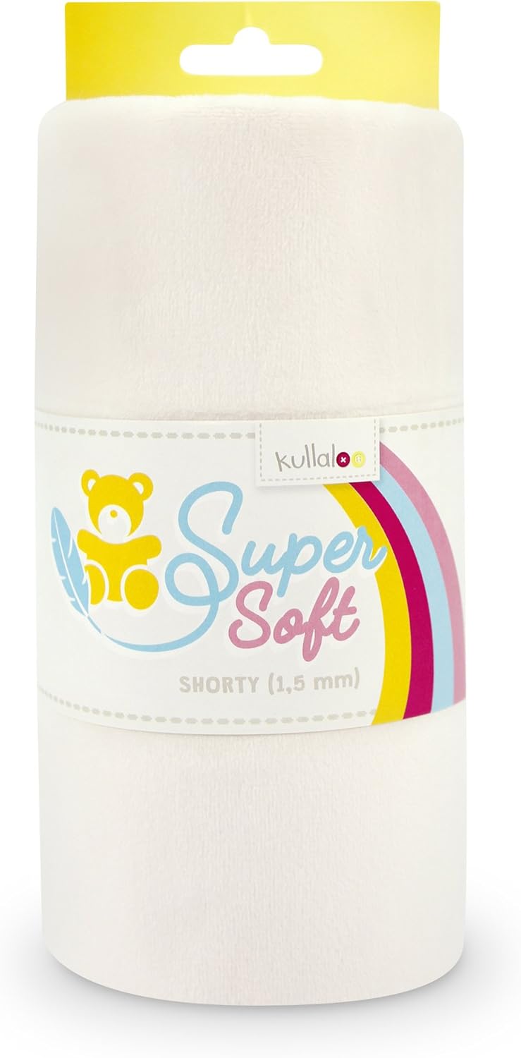 kullaloo Plush Fabric | Solid White Minky Fabric for Sewing | Super Soft Cuddle Material | 39.5x29.5 | Plushies, Baby Blankets, Pillows, Dog Beds, Cat Beds, Beanies, Baby Accessories, Apparel & More