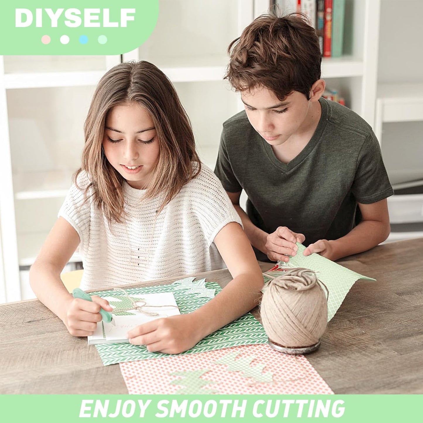 DIYSELF 24 Pack Box Cutter Retractable, Small Utility Knife, Sharp Box Knife, High Carbon Steel Box Opener, Razor Box Knife, Multifunctional Boxcutters for Office, Home, Arts and Crafts, Hobby