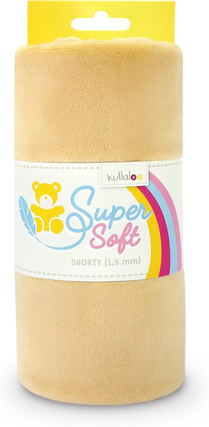 kullaloo Plush Fabric | Solid Beige Minky Fabric for Sewing | Super Soft Cuddle Material | 39.5x29.5 | Plushies, Baby Blankets, Pillows, Dog Beds, Cat Beds, Beanies, Baby Accessories, Apparel & More