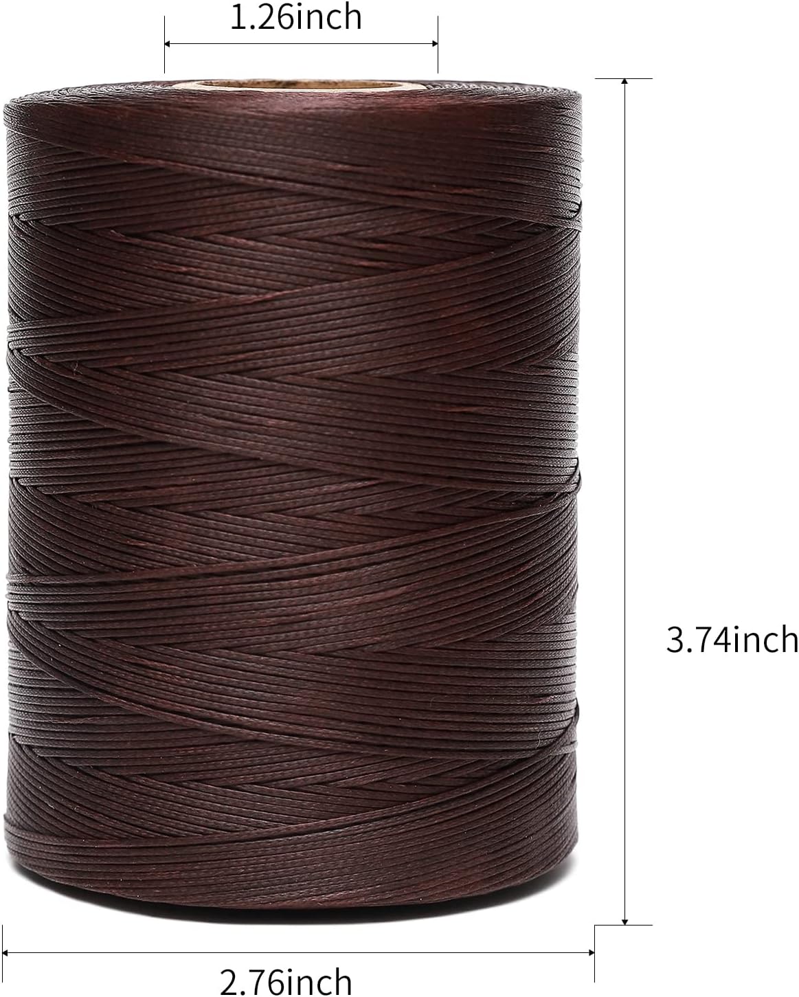 Waxed Thread,852Yards 150D 0.8mm Flat Polyester Wax Thread for Hand Sewing Leather Craft DIY Projects Shoes Repair Book Binding(Deep Brown)