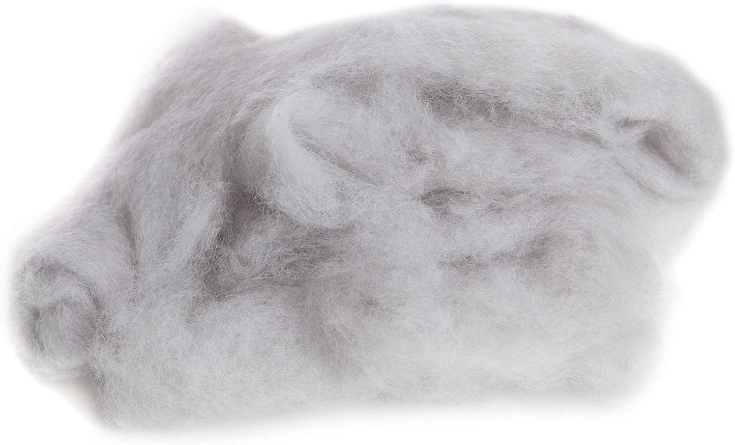 Desert Breeze Distributing Maori Wool Carded Batting, 100% Natural New Zealand Wool Made by DHG in Italy for Needle Felting, 3.5 OZ, 27 Micron, Color Cloud Gray