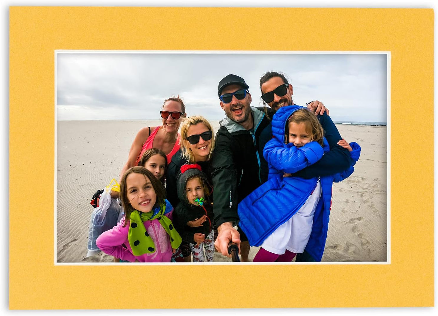 8x10 Mat Bevel Cut for 6x8 Photos - Acid Free Topaz Orange Precut Matboard with Backing Board and Crystal Clear, Self Seal Photo Mat Bag - for Pictures, Photos, Framing - 4-ply Thickness