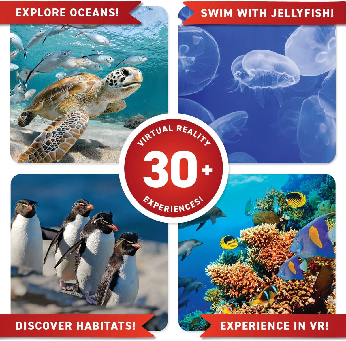 Abacus Brands Virtual Reality Oceans! Gift Box - Illustrated Interactive VR Book and STEM Learning Activity Set - for Ages 8 and Up