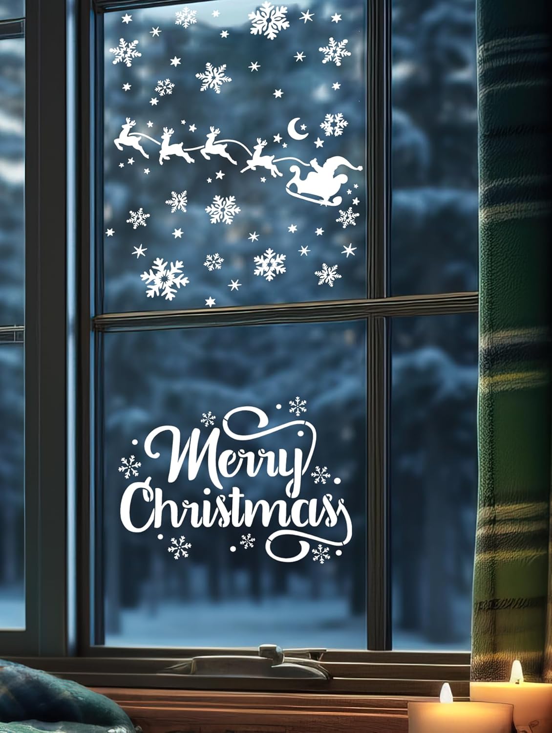 Christmas Stencils for Crafts Reusable Christmas Window Stencil Xmas Village House Holiday Stencils for Painting on Wood Door Mats Fabrics Decor