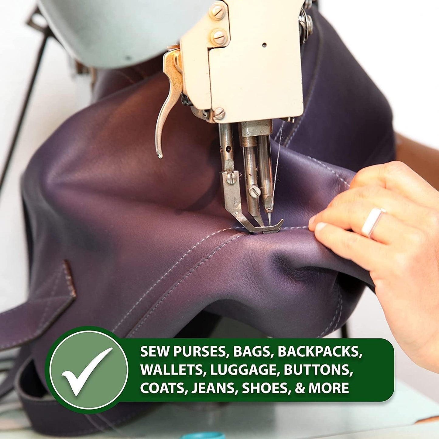 Mandala Crafts Neutral Heavy Duty Thread - 6000 Yds Tex 70 Thread - Bonded Polyester Thread Outdoor Marine Upholstery Threads